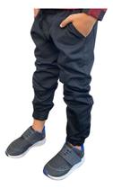 Calça Jogger Infantil Juvenil Menino Jeans Punho Elástico Calça Jogger Infantil Juvenil Menino Jeans Punho Elástico