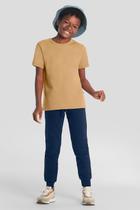 Calça jogger infantil menino em moletinho Brandili-Azul