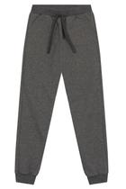 Calça jogger infantil menino em moletinho Brandili-CINZA Calça jogger infantil menino em moletinho Brandili-CINZA