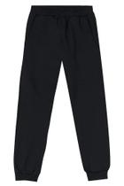 Calça jogger infantil menino em moletom brandili-Preto