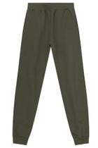 Calça jogger infantil menino em moletom brandili-Verde