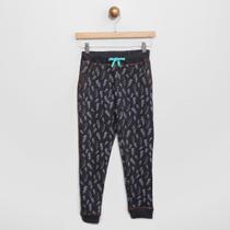 Calça Jogger Infantil Moletom Faltal Estampada Raios Menino