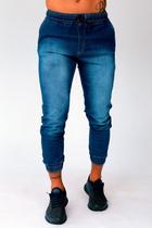Calça jogger jeans Calça jogger jeans