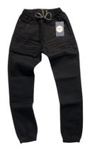 calça jogger jeans juvenil menino com laycra tam 10 12 14 e 16 anos