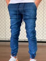 Calça Jogger Jeans Masculina Com Elastano