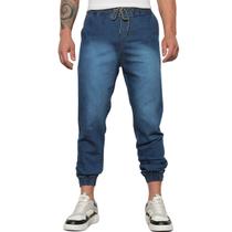 Calça Jogger Jeans Masculina Pentagono Azul Escuro