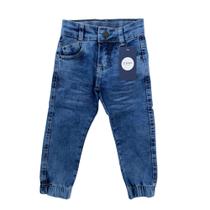 Calça jogger jeans menino bebê còs moletom infantil de 1 a 3 anos