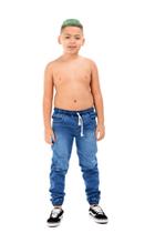 Calça Jogger Jeans Roupa Infantil Juvenil Menino Tendência