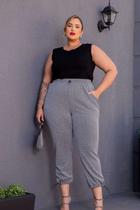 Calca jogger lurex geometrica Calca jogger lurex geometrica