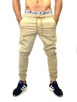 Calça Jogger Masculina bege slim Coloridas/Camufladas