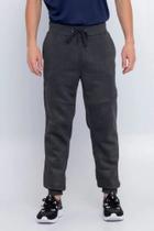 Calça jogger masculina em moletom mescla escuro