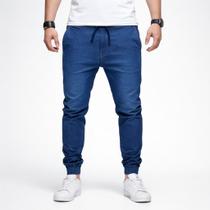 Calça Jogger Masculina Jeans Com Punho Elastico