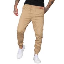 Calça Jogger Masculina Jeans ou Sarja Slim Fit Confortável