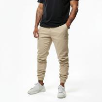 Calça Jogger Masculina Jeans ou Sarja Slim Fit Confortável