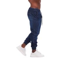 Calça Jogger Masculina Jeans ou Sarja Slim Fit Confortável