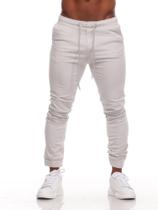 Calça Jogger Masculina Preta Com Punho Lycra Elástico na Cintura