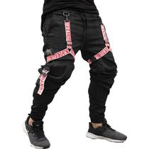 Calça Jogger Masculina PRETA New Combat Tracks VERMELHA