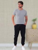 Calça Jogger Masculina Preta Sarja Premium Calça Jogger Masculina Preta Sarja Premium