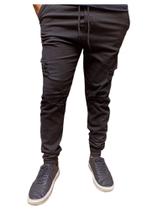Calça jogger masculino preto lisa e rasgada elastano jeans e sarja pronta entrega lançamento