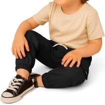 Calça Jogger Menino Infantil Juvenil Sarja colorida escola oferta