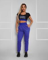 Calca jogger moletom maria gueixa