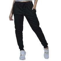 Calça Jogger Moletom WLS Modas Básico Frio Flanelado Moda Casual Feminina Inverno Confortavel