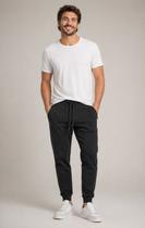 Calça Jogger Ogochi Adulta Moletom Bolso Faca Preta