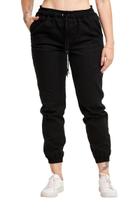 Calça Jogger Plus Size Sarja Feminina Skinny Com Punho S01plus