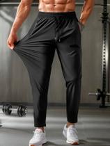 Calça Jogger Preta Masculina Dry Fit Com Bolso Esportiva Leve Com Elastano Bolso Zíper Malha Fria Calça Jogger Preta Masculina Dry Fit Com Bolso Esportiva Leve Com Elastano Bolso Zíper Malha Fria