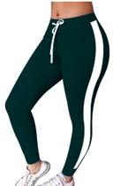 Calça Jogger Roupa Feminina Listrada Na Lateral Plus Size