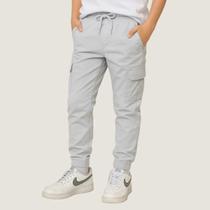 Calça Jogger Sarja Cargo Calca Infantil Menino Juvenil