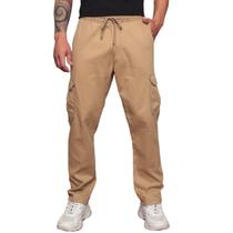 Calça Jogger Sarja Cargo Masculina