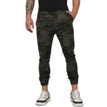 Calça Jogger Sarja Masculina Camuflada