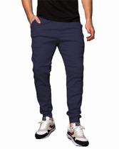 Calça Jogger Sarja Masculina Skinny Com Punho Calça Jogger Sarja Masculina Skinny Com Punho