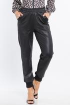 Calça Jogging de Cirrê com Bolsos Preta P Calça Jogging de Cirrê com Bolsos Preta P