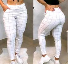Calça Jogguer Feminina Bengaline listrada preta e branca b