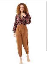 Calça joguei cós em látex,tecido linho Calça joguei cós em látex,tecido linho