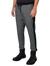 Calça John John Masculina Moletom Stripe Cinza Mescla