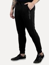 Calça John John Moletom Masculina New Basic Rusty Preta