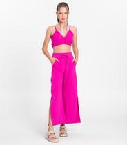 Calça Juvenil Feminina Em Crepe Light Minty Rosa Calça Juvenil Feminina Em Crepe Light Minty Rosa