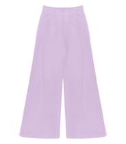 Calça Juvenil Feminina Em Ribana Canelada Minty Roxo Calça Juvenil Feminina Em Ribana Canelada Minty Roxo