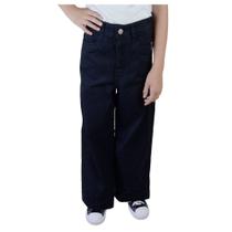Calça Juvenil Feminina Malwee Jeans Wide Leg Preta - 10001