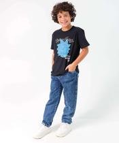 Calça Juvenil Jeans Baggy Street Bolsos Tam 10 a 16 Az-99059