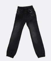 Calça Juvenil Jeans Jogger Lavado MR Tam 10 a 16 Preto-99061