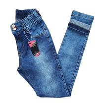 calça juvenil jeans menina com lycra Tam 10 ao 16 anos.