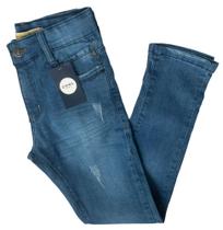 calça juvenil jeans menino slim com laycra tam 10 12 14 e 16 anos