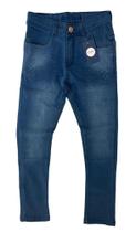 calça juvenil jeans menino slim com laycra tam 10 12 14 e 16 anos