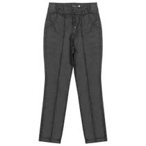 Calça Juvenil Look Jeans Resinada Preto Calça Juvenil Look Jeans Resinada Preto