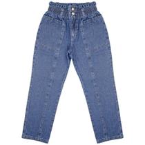 Calça Juvenil Look Jeans Reta Clochard Jeans