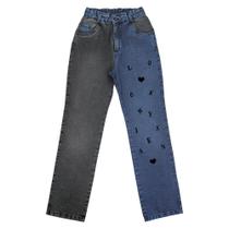 Calça Juvenil Look Jeans Reta Jeans
